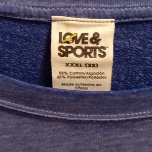 NWOT LOVE & SPORTS purple long sleeve sweatshirt Size XXXL (22)